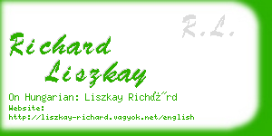 richard liszkay business card